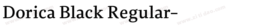 Dorica Black Regular字体转换